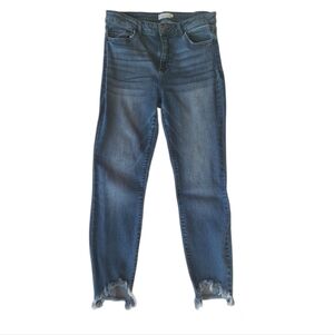 Cello Women's Midnight Blue Frayed Skinny Jeans Size 3